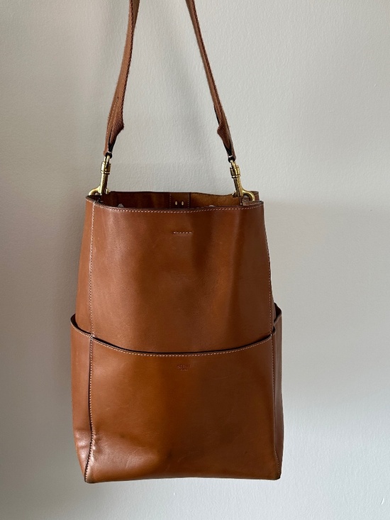 Celine Handbags - Céline Seau Sangle brown leather 2015 Phoebe Philo